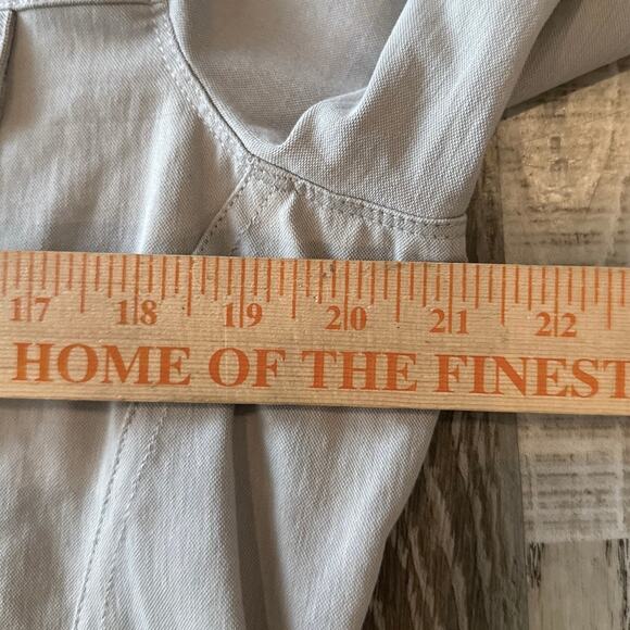 Liverpool Perrie Powerflex Light Denim Moto Trucker Jacket Large Casual Gray - Picture 9 of 11